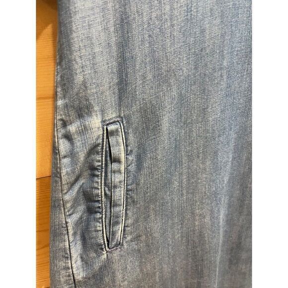 Cloth & Stone Anthropologie Chambray V Neck Shirt Dress S - Picture 5 of 8